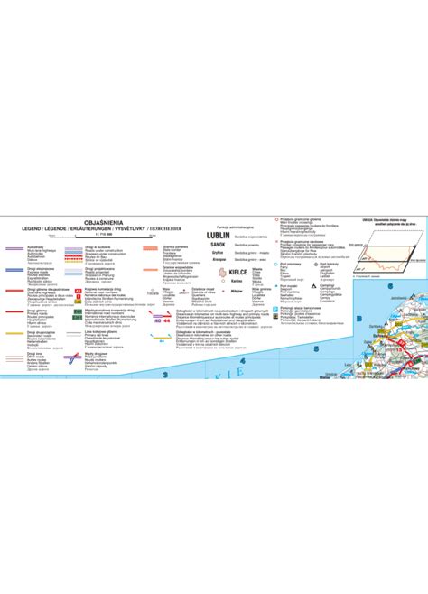 Polska Mapa Samochodowa Laminowana