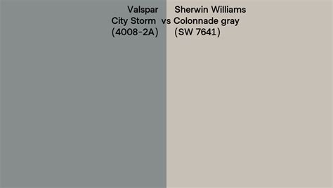 Valspar City Storm 4008 2A Vs Sherwin Williams Colonnade Gray SW