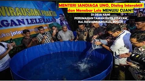 Sandiaga Uno Tebar Lele Menuju Cuan Youtube