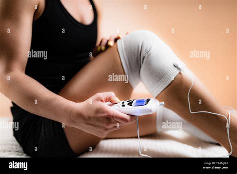 Physical Therapy With Tens Machine Stock Photo Alamy