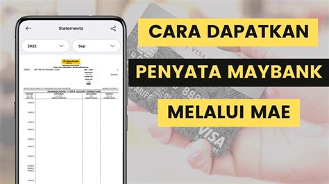 Cara Muat Turun Penyata Maybank Atau Download Bank Statement Melalui Aplikasi Mae Youtube