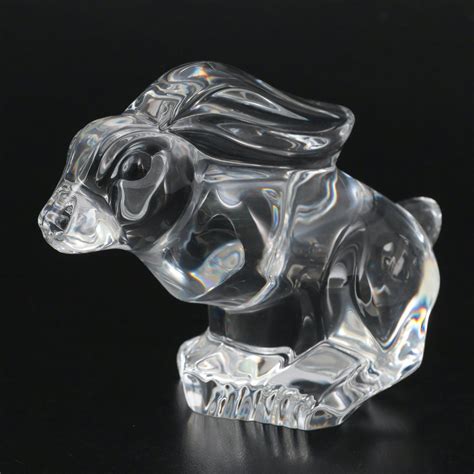 Steuben Art Glass Hare Hand Cooler Ebth