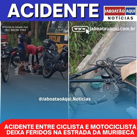 ACIDENTE ENTRE CICLISTA E MOTOCICLISTA DEIXA FERIDOS NA ESTRADA DA