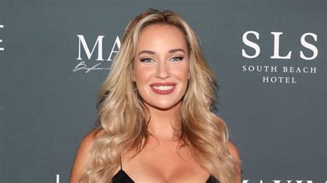 Paige Spiranac Rocks Fuzzy Pink String Bikini On The Green
