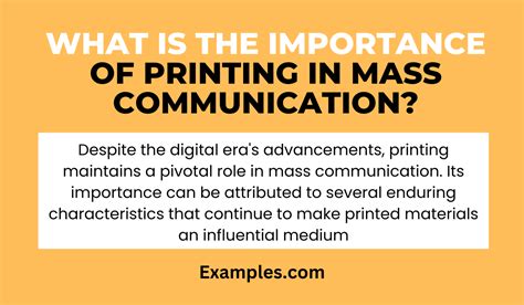 Printing Mass Communication