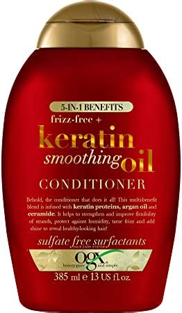 OGX Anti Frizz Keratin Smoothing Oil 5 In 1 Sulfate Free Hair