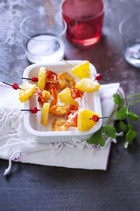 Brochettes D Ananas Crevettes Et Chorizo D Couvrez Nos Recettes