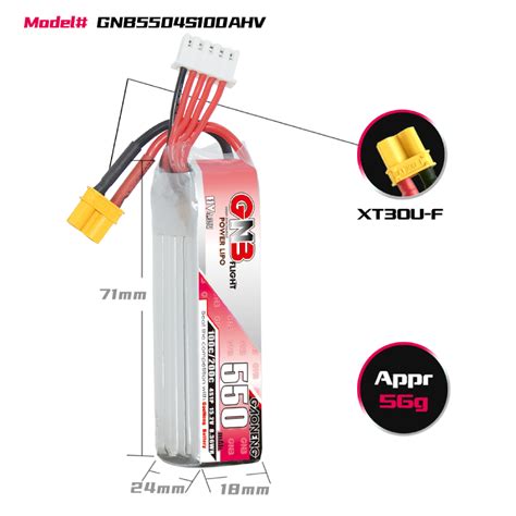 GNB 550mAh 4S 100C LiHV Battery XT30 HobbyRC UK