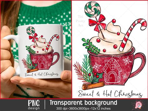 Hot Cocoa Png Marshmallow Png Christmas Mug Png Winter Png Etsy