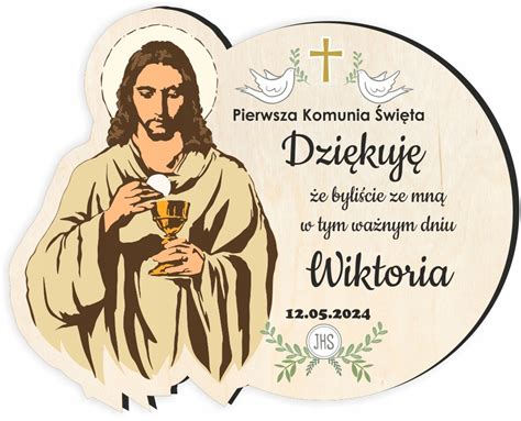 Podziękowania dla gości Magnes Komunia 13499944806 Allegro pl