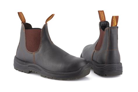 Blundstone 192 Brown Leather Steel Toe Chelsea Boot Buy Online Happy Gentleman