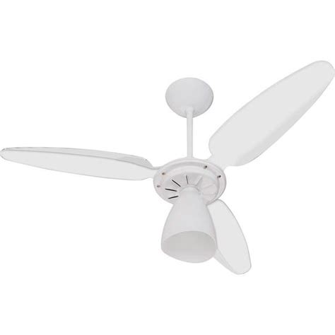 Ventilador De Teto Ventisol Wind Light 3 Pas Transparente 127V Branco