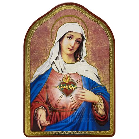 Cuadro Sagrado Corazon De Maria Madera Art Culos Religiosos Ultreya