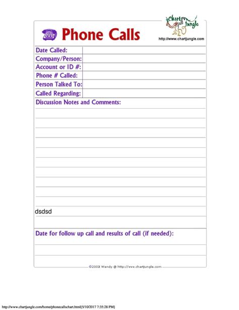 40 Printable Call Log Templates Wordexcelpdf Templatelab