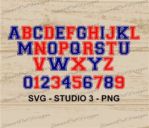 Varsity Font Svg Sport Varsity Svg Letters College Font Svg Varsity