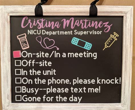 Custom Door Signnursing Directornurses Office Rn Tt For Rnrounds Signpersonalized