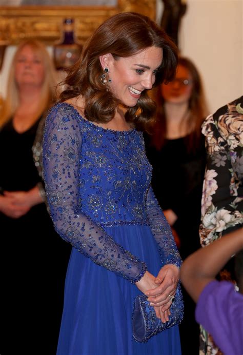 Kate Middleton The Duchess Of Cambridge Rewears Jenny Packham Gown To