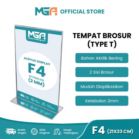 Jual Tempat Brosur F Mm Portrait Sisi Tent Holder Tent Card