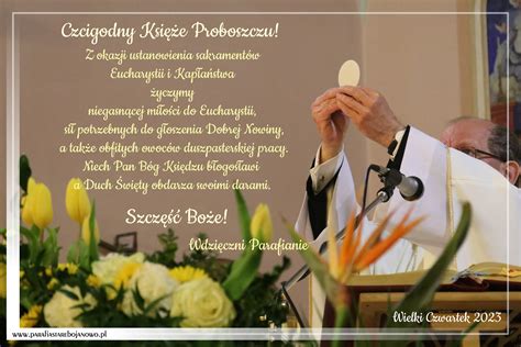 Życzenia dla Księdza Proboszcza Rzymskokatolicka Parafia pw św