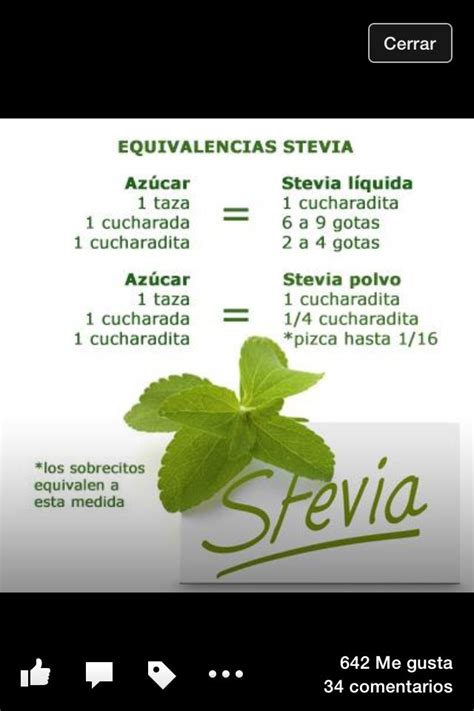 Stevia Stevia Equivalencias Liquidos