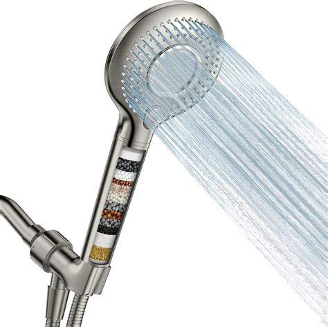 Feelso Filtered Shower Head With Handheld High Pressure 3 Spray Mode