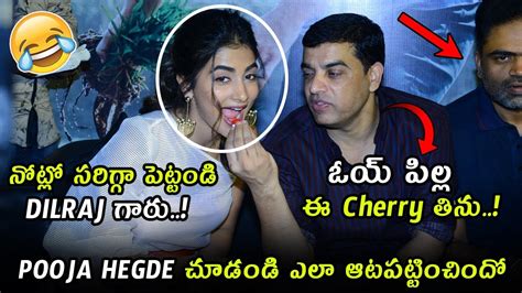 Pooja Hegde Makes Hilaruios Fun With Dilraju On Maharshi Movie Success Meet