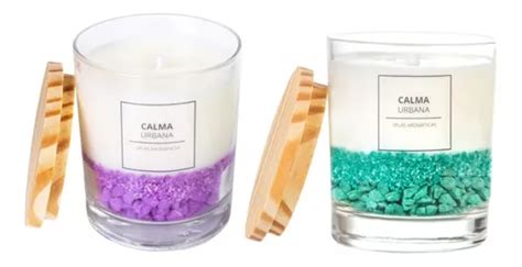 Kit 2 Velas Alecrim Herbal E Lavanda Floral Aromaticas Vidro Frete grátis