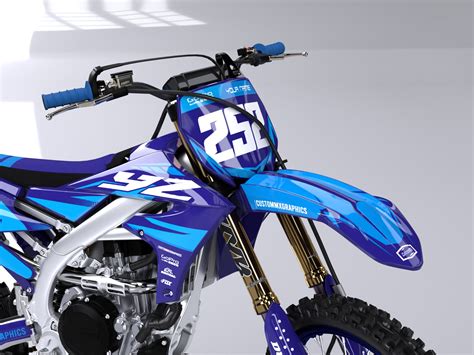 Beasty Blue Series Yamaha Yz Yzf Wr Graphics Kit Custom Mx The