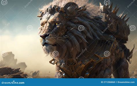 Mecha Lion Heads Above The Rest Close Up Armored Mechanical Lion King