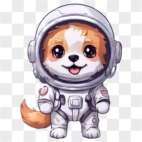 Baixe Cachorro De Desenho Animado Kawaii Astronauta Em Traje Espacial