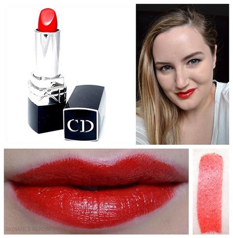 Review Dior Rouge Dior Couture Colour Voluptuous Care Lipstick In 999 Via