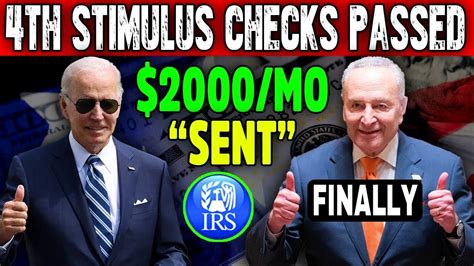 Democrats New Bill Signed 2000 Mo 4th Stimulus Checks Passed For