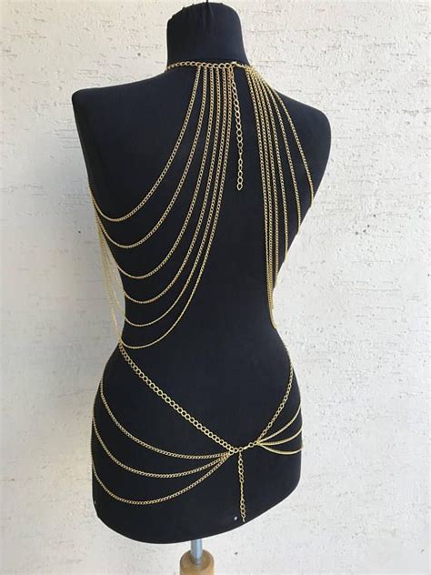 Gold Body Chain Body Jewelry Body Necklace Waist Chain Gold Chain