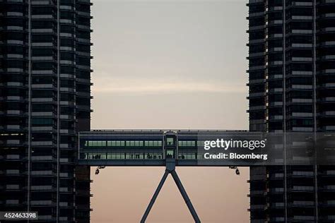 petronas twin towers bridge stock  high res pictures