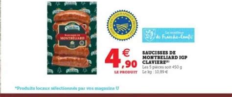 Promo Saucisses De Montbeliard Igp Clavi Re Chez Hyper U Icatalogue Fr