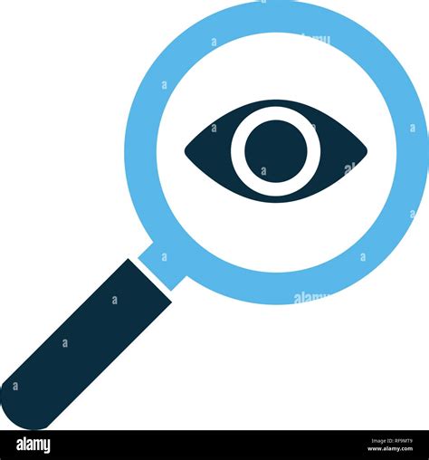 Magnifying Glass With Eye Analysis Icon Vector Illustration Isolated On White Stock Vector