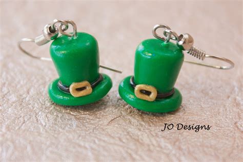 Leprechaun Hat Earrings Leprechaun Earrings Saint Etsy Polymer Clay