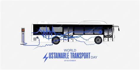 Premium Vector World Sustainable Transport Day Public Transportation