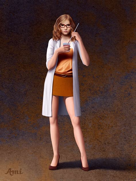 Character A Female Scientist Behance