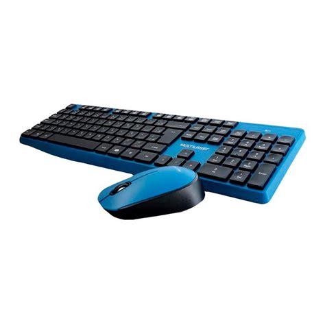 Kit Teclado E Mouse Multi Sem Fio Preto Azul TC246 Pichau