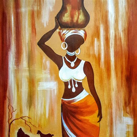 African Woman Original Oil Painting Available Directly From Artist