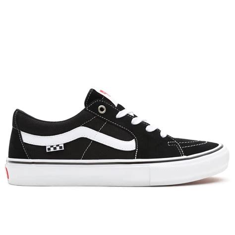 Vans Skate Sk8 Low Black White Shoes For Skateboarding