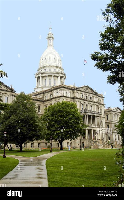 Lansing Michigan - State Statehouse Capitol Building Stock Photo - Alamy