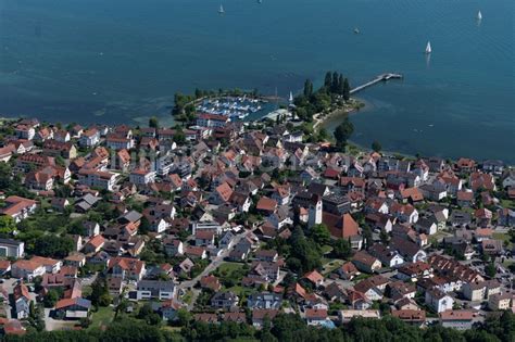 Luftaufnahme Immenstaad Am Bodensee Ortskern Am Uferbereich Des