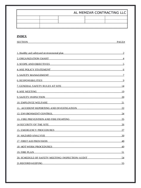 Index pages template Doc Template | pdfFiller