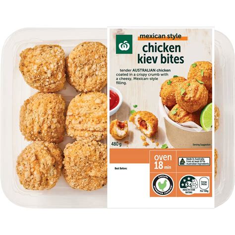 Woolworths Mexican Style Chicken Kiev Bites 480g Woolworths