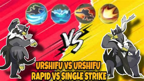 Urshifu Vs Urshifu 🤔 Rapid Strike And Single Strike All Move Comparison Pokemonunite Urshifu