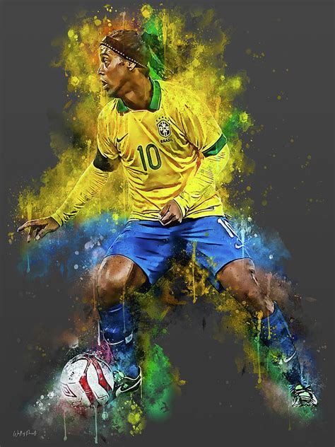 Ronaldinho Poster Digital Art By Jelle Veenstra Pixels