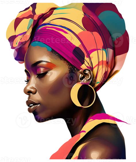 African Black Woman Watercolor 24624081 PNG