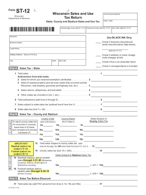 St 12 Wisconsin Fill Out And Sign Online Dochub